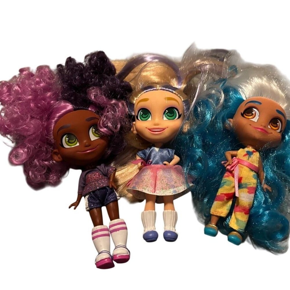Lot of hairdorables dolls- Noah , Dee Dee, and Rayne big hair